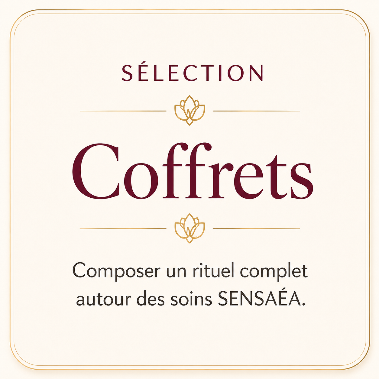 Coffrets SENSAÉA
